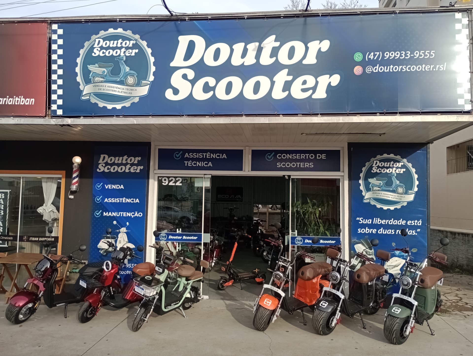 Fachada da Doutor Scooter em Rio do Sul/SC